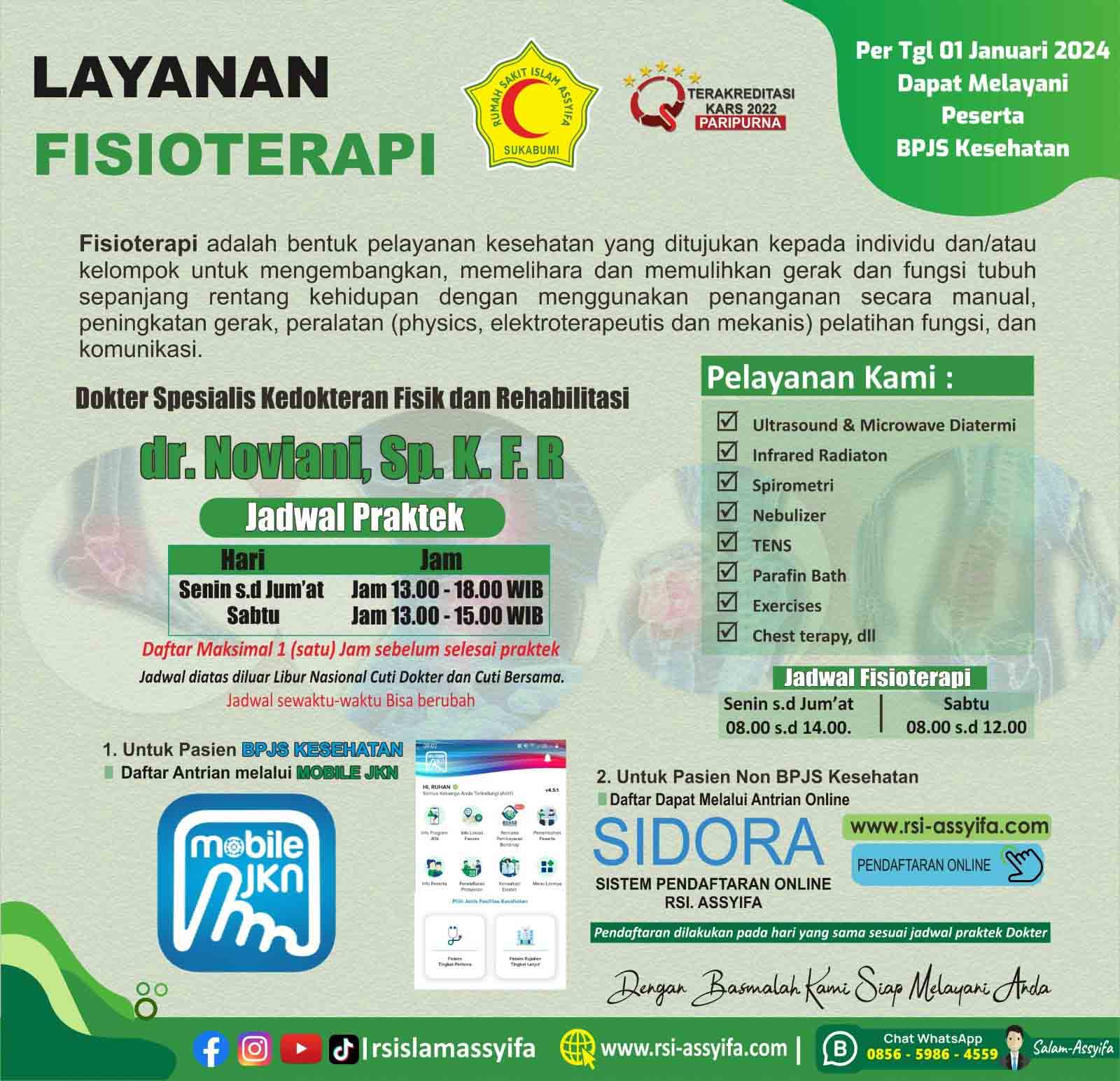 Layanan Dokter Spesialis kedokteran Fisik & Rehabilitasi