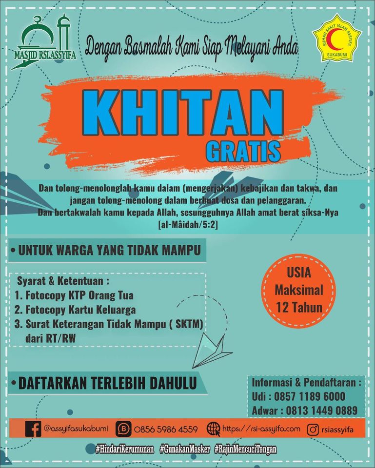 Pelaksanaan kegiatan Khitan Gratis