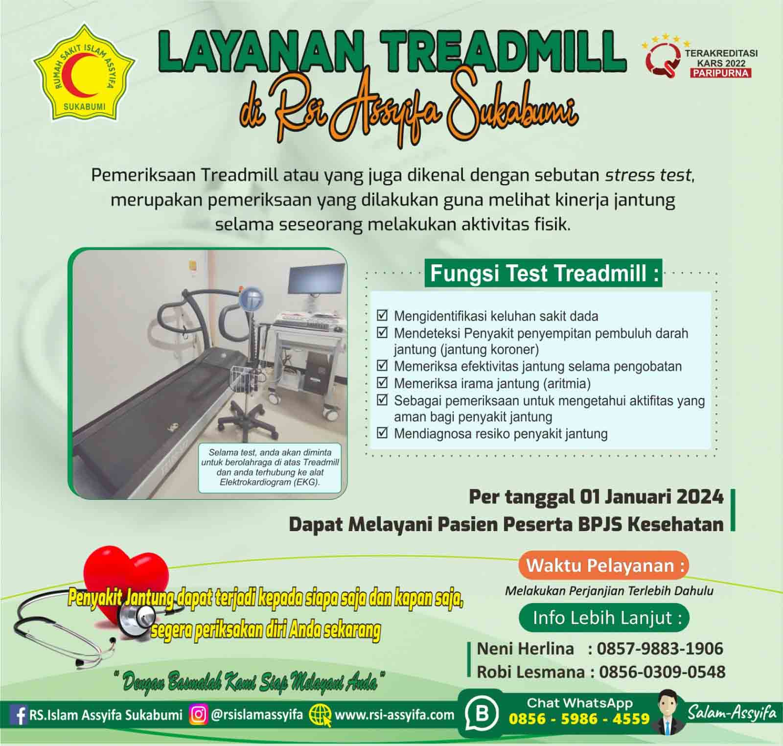 Layanan Treadmill bagi Peserta BPJS Kesehatan