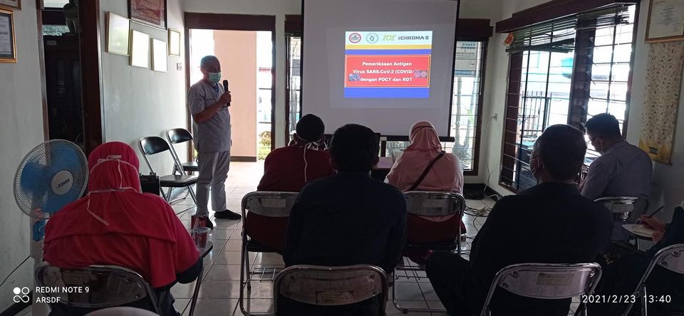 Pelatihan pengambilan specimen swab covid19 
