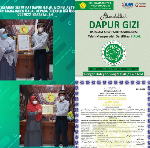 Penyerahan Sertifikat Halal dari tim manajemen halal kepada direktur 