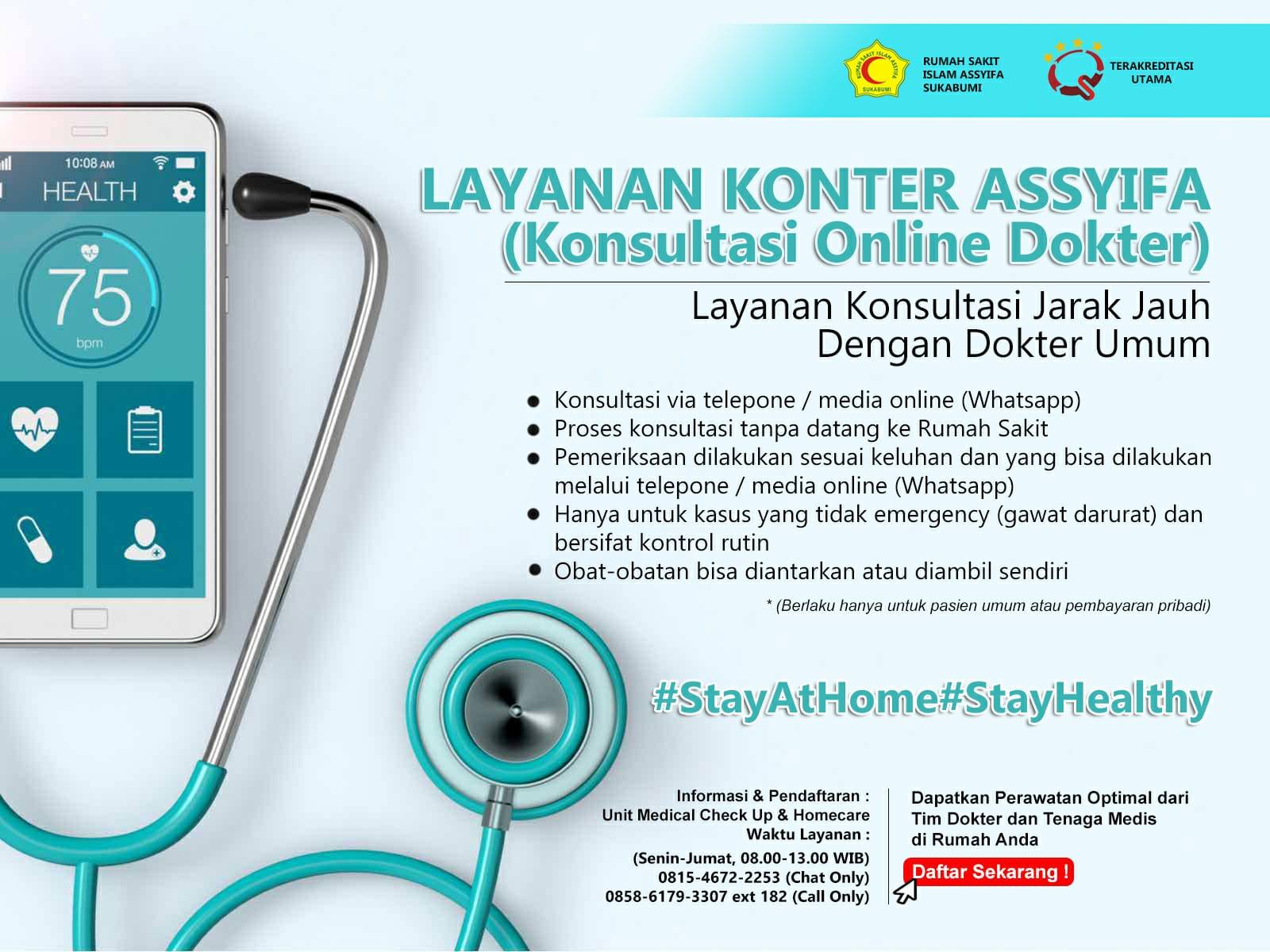 Layanan konsultasi online dengan dokter