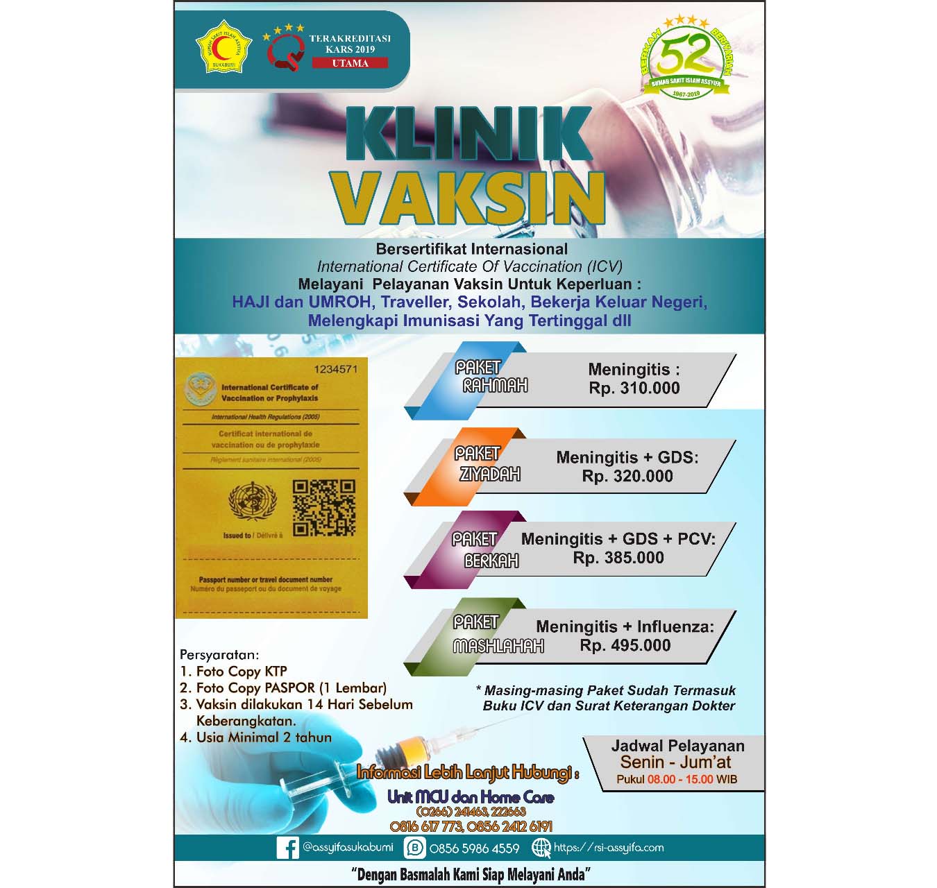 Klinik Vaksin Bersertifikat Internasional